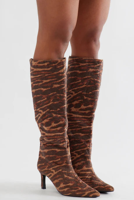 Bottes hautes au genou Tiera - Combo marron