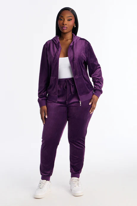 L'ensemble original de velours Trendsetter - Prune