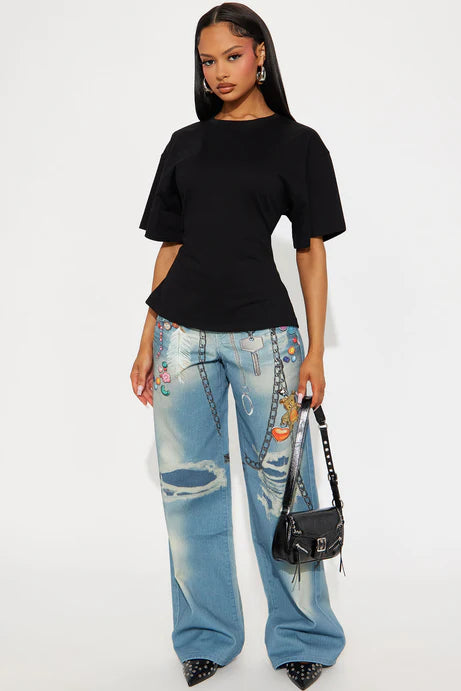 T-shirt ajusté Jayden - Noir