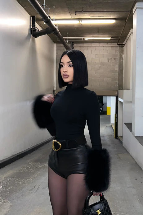 Body en fourrure de Moscou - Noir