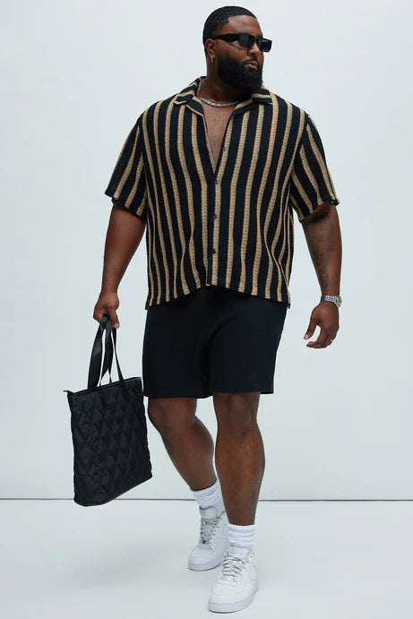 Chemise texturée Peyton - Noir/combo