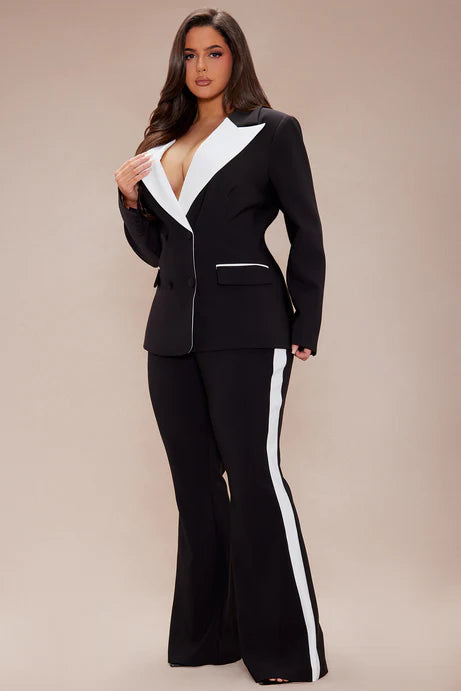 Ensemble de costume double - Noir/Blanc