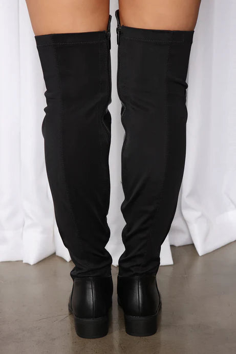 Botte au-dessus du genou Marja - Noir/combo