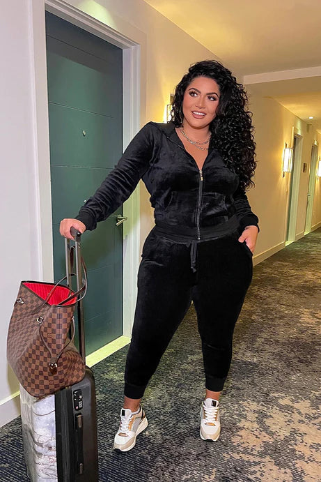 L'ensemble original en velours Trendsetter - Noir