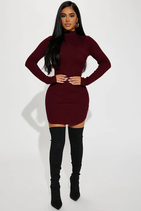 Mini-robe pull Cold As Ice - Bourgogne