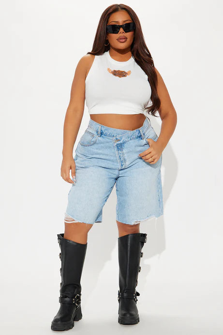 The Crossover Baggy Denim Jorts - Lavage léger