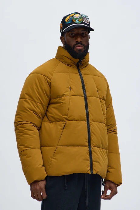 Doudoune matelassée décontractée sur piste - Marron