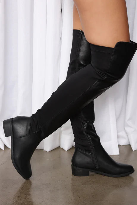 Botte au-dessus du genou Marja - Noir/combo