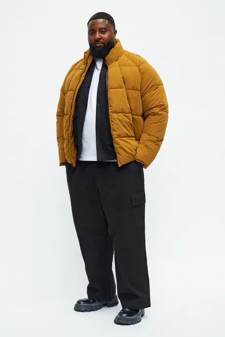 Doudoune matelassée décontractée sur piste - Marron