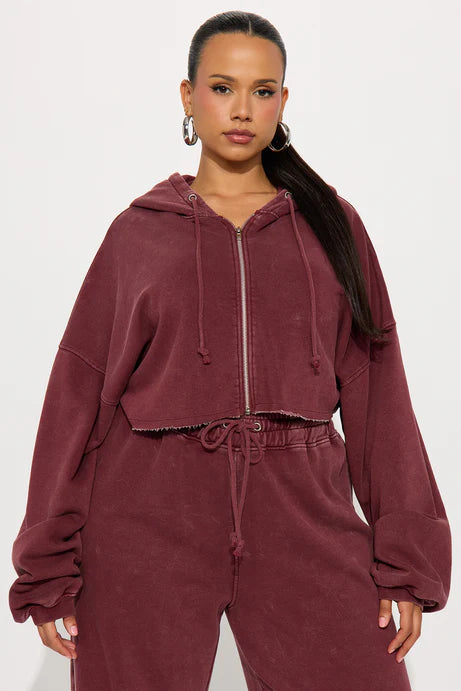 Ensemble de pantalon polaire On The Go - Bourgogne