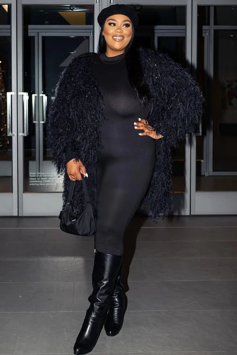 Cardigan à plumes Not A Issue - Noir