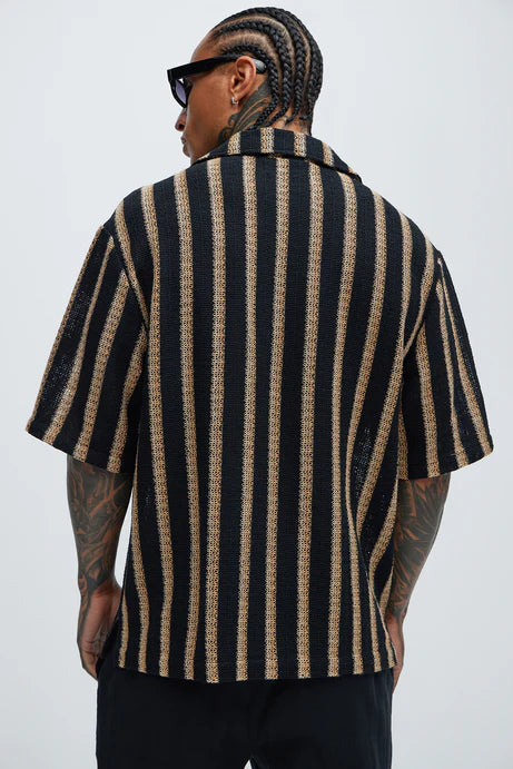 Chemise texturée Peyton - Noir/combo