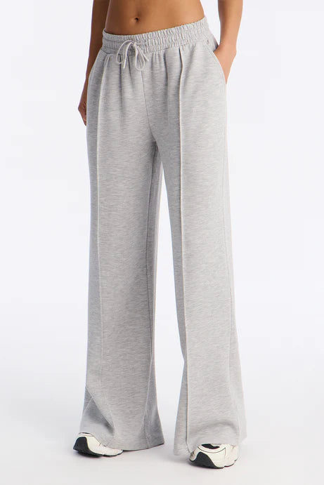 Pantalon de survêtement à jambes larges et latérales - Gris