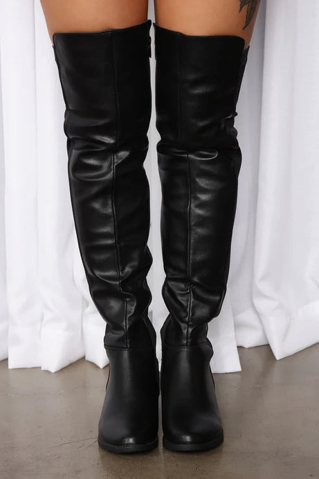 Botte au-dessus du genou Marja - Noir/combo