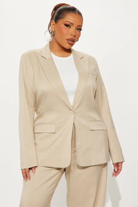 Blazer ajusté Gianna - Tan