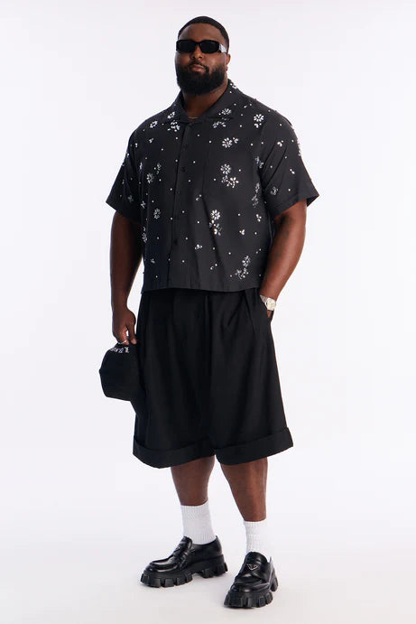 Chemise boutonnée Chrome Bloom Cuban - Noir