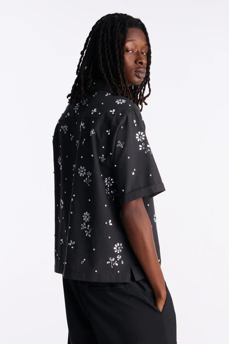 Chemise boutonnée Chrome Bloom Cuban - Noir