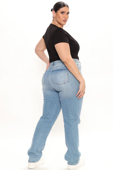 Body à col rond Leanne - Noir