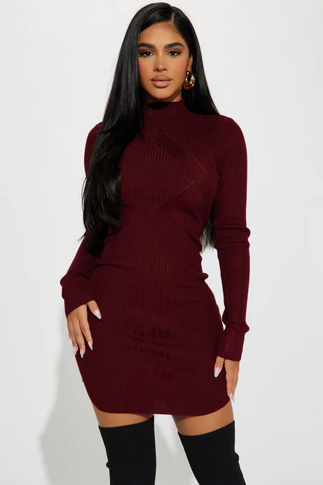 Mini-robe pull Cold As Ice - Bourgogne