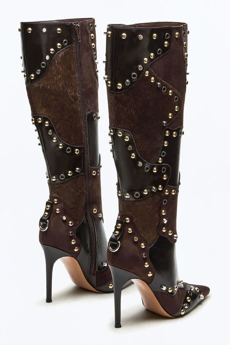 Bottes en cuir Steve Madden Revive - Combo marron