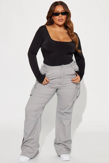 Body à manches longues Katerina - Noir