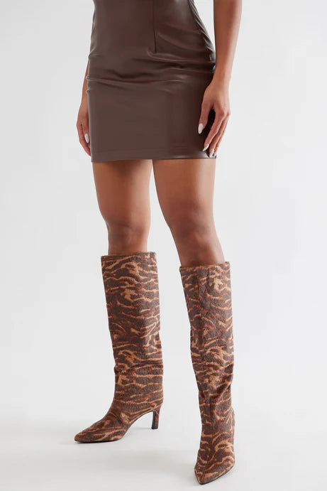Bottes hautes au genou Tiera - Combo marron