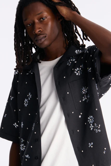 Chemise boutonnée Chrome Bloom Cuban - Noir