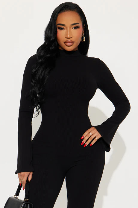 Combinaison à manches longues Seraphina Snatched - Noir