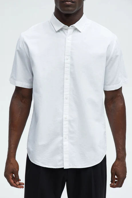 Chemise boutonnée à manches courtes Ryland - Blanc