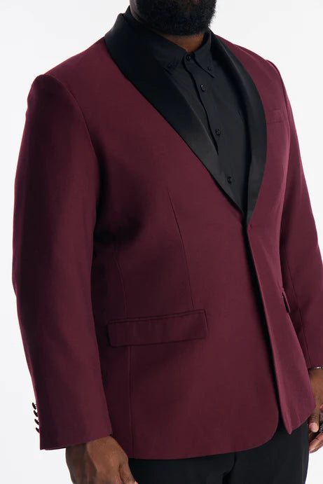 Blazer à col châle Belcourt - Bourgogne