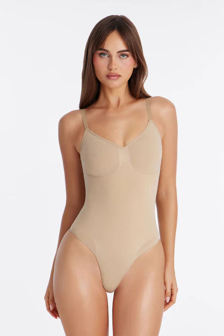 Body de compression robuste sans couture Nova Sculpt - Sable