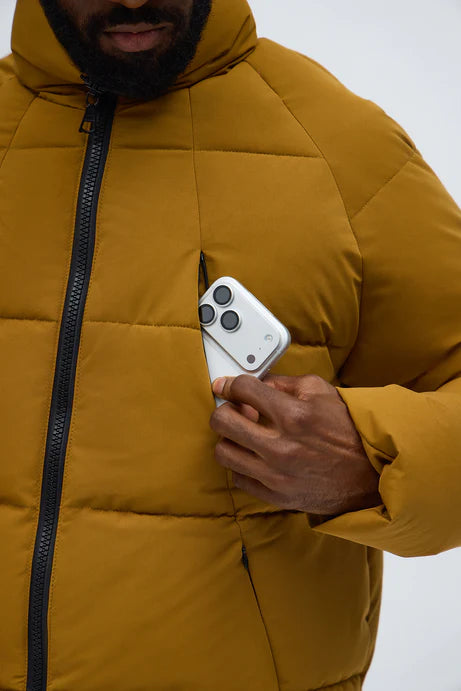 Doudoune matelassée décontractée sur piste - Marron