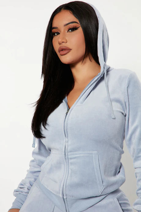 L'ensemble original en velours Trendsetter - Bleu