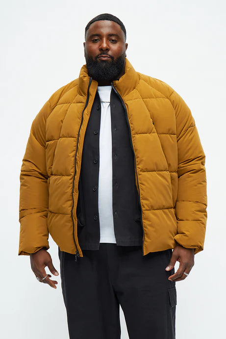 Doudoune matelassée décontractée sur piste - Marron