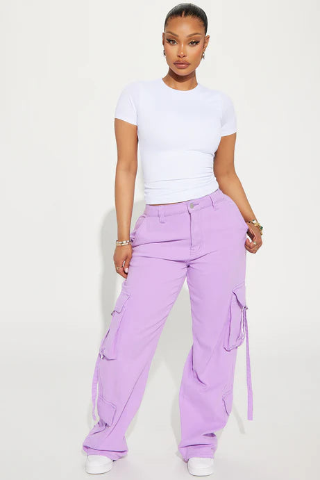 T-shirt à manches courtes à col rond Chloe - Blanc