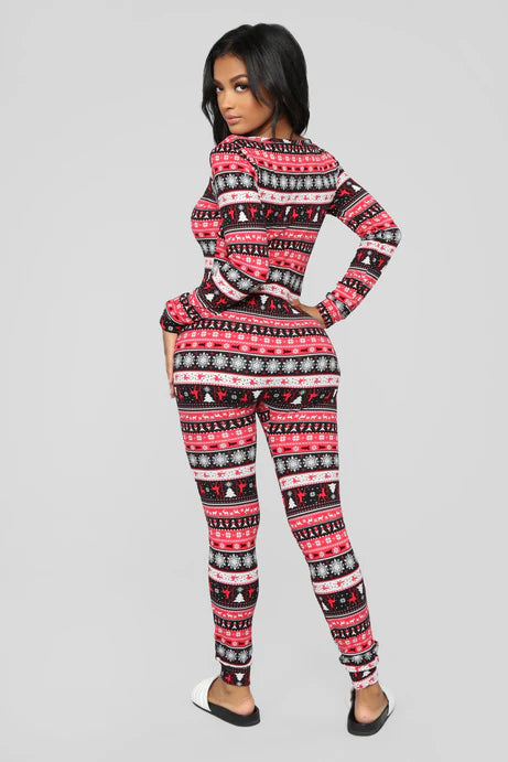 Bébé, il fait froid dehors PJ Onesie - Rouge/combo