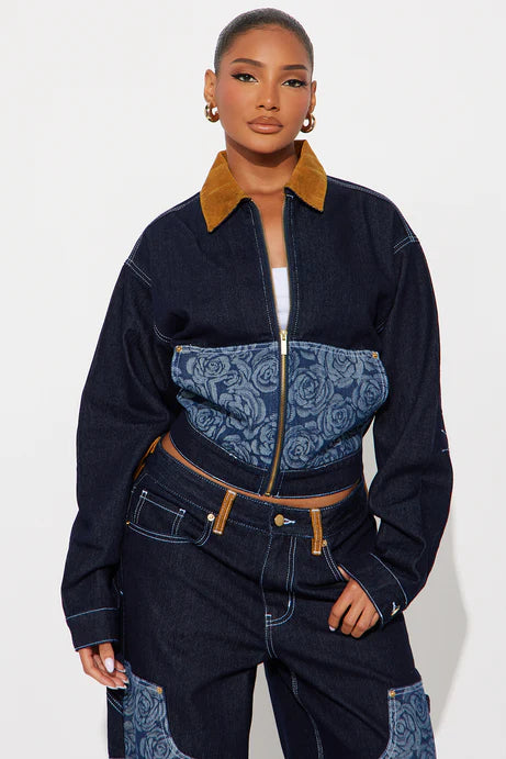 Veste en jean Essex - Denim foncé
