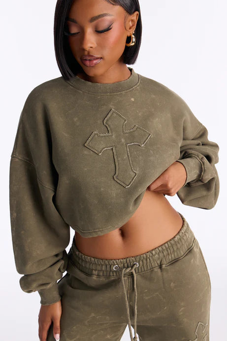 Ensemble de pantalons en polaire Hidden Cross - Olive