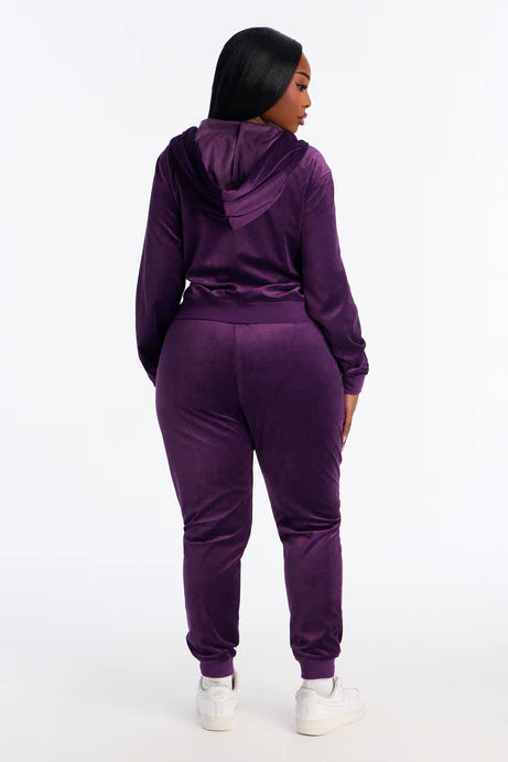 L'ensemble original de velours Trendsetter - Prune