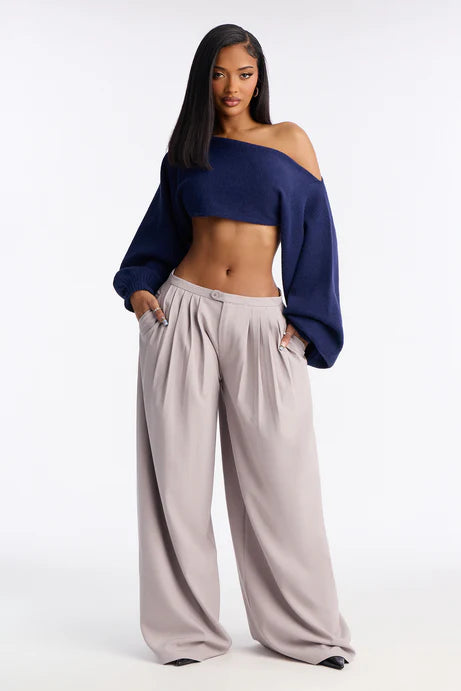 Haut pull à une épaule Love Away - Marine