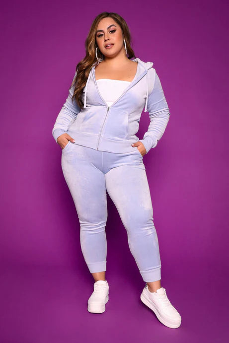 L'ensemble original en velours Trendsetter - Bleu