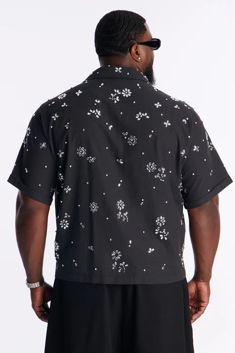 Chemise boutonnée Chrome Bloom Cuban - Noir