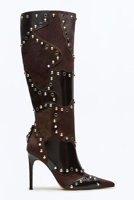 Bottes en cuir Steve Madden Revive - Combo marron