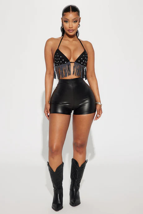 Look My Way Booty Short - Noir