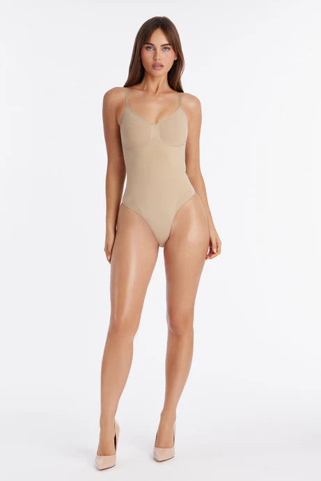 Body de compression robuste sans couture Nova Sculpt - Sable