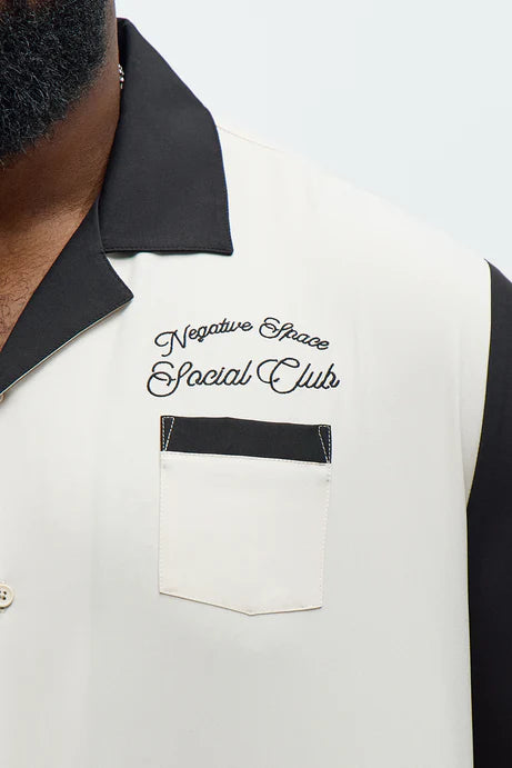 Chemise de bowling Regular Fit Social Club - Noir/combo