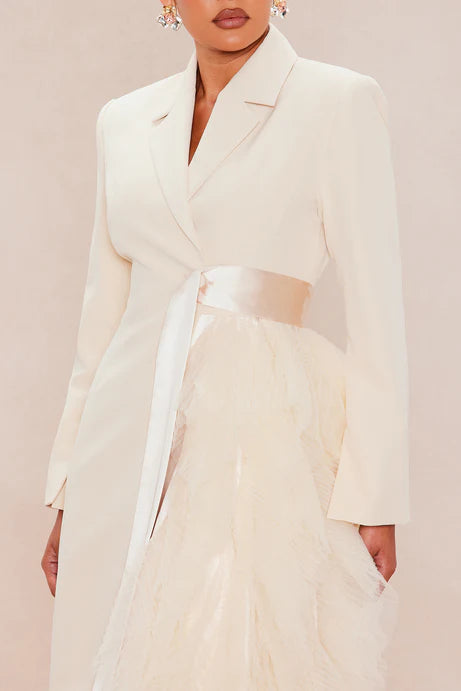 Blazer en tulle Katie - Crème