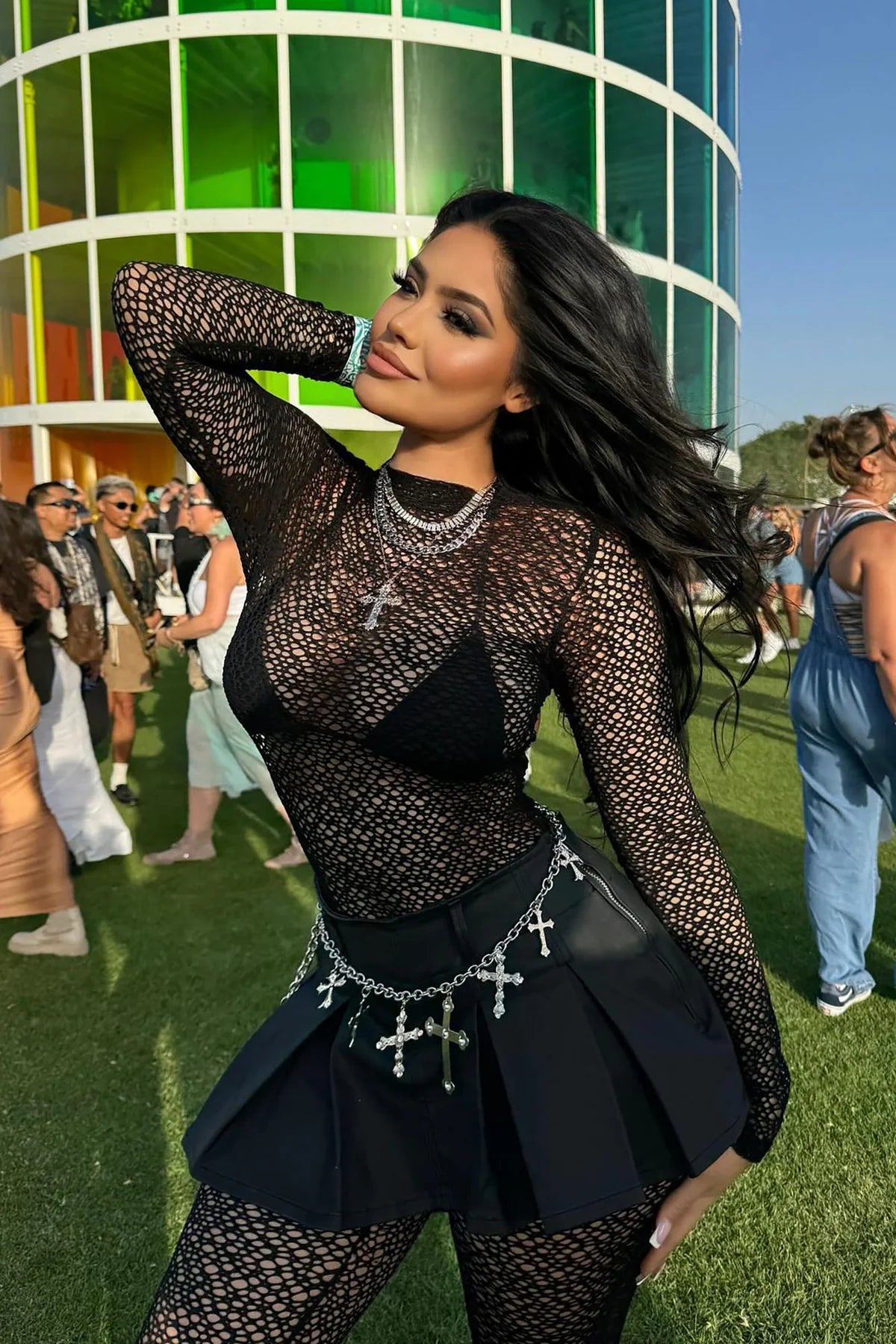 Collier Cross Your Heart Babe - Argent