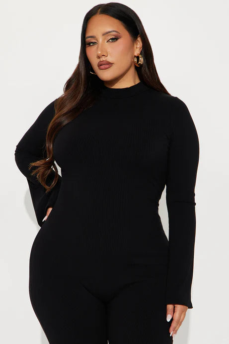 Combinaison à manches longues Seraphina Snatched - Noir