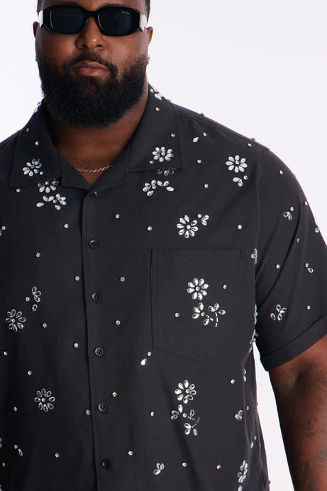 Chemise boutonnée Chrome Bloom Cuban - Noir